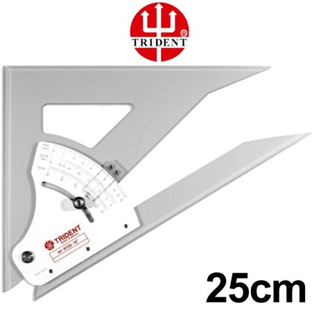 Esquadro Ajustável com Transferidor 25cm 4725 Trident
